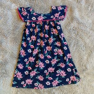 Harper Canyon Floral Dress w/ Pink Trim